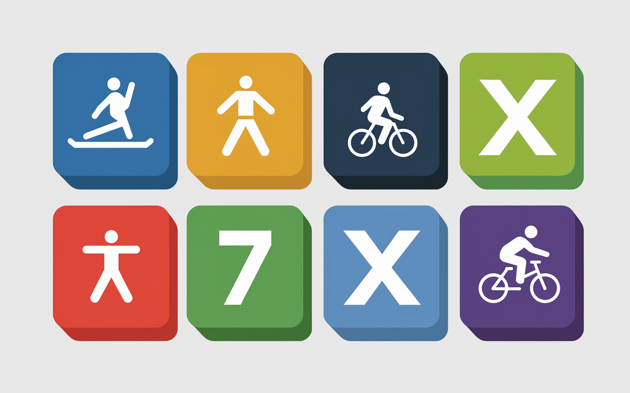 tableau pictogramme sports en x