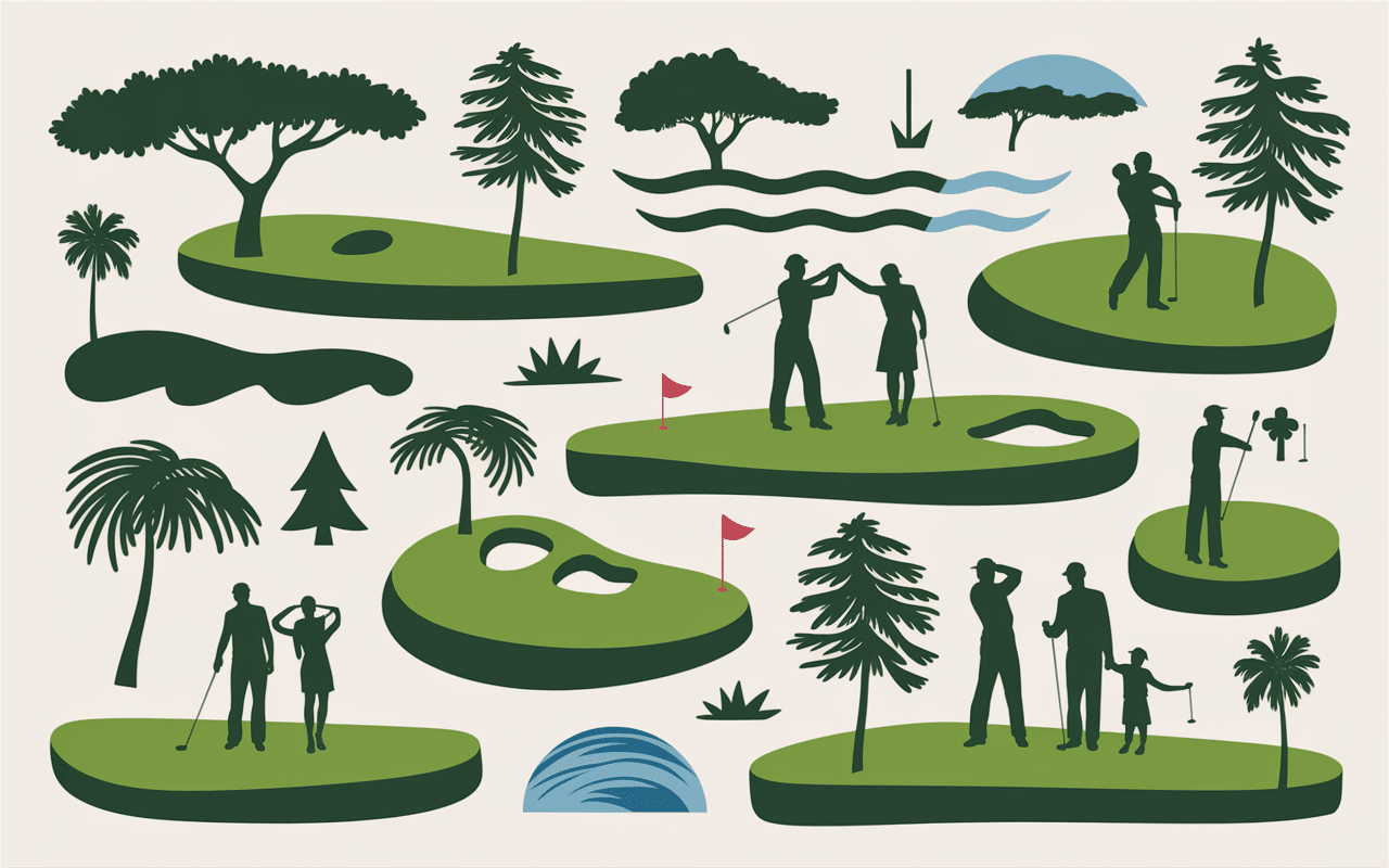 Carte parcours golf Vendee ambiance familiale