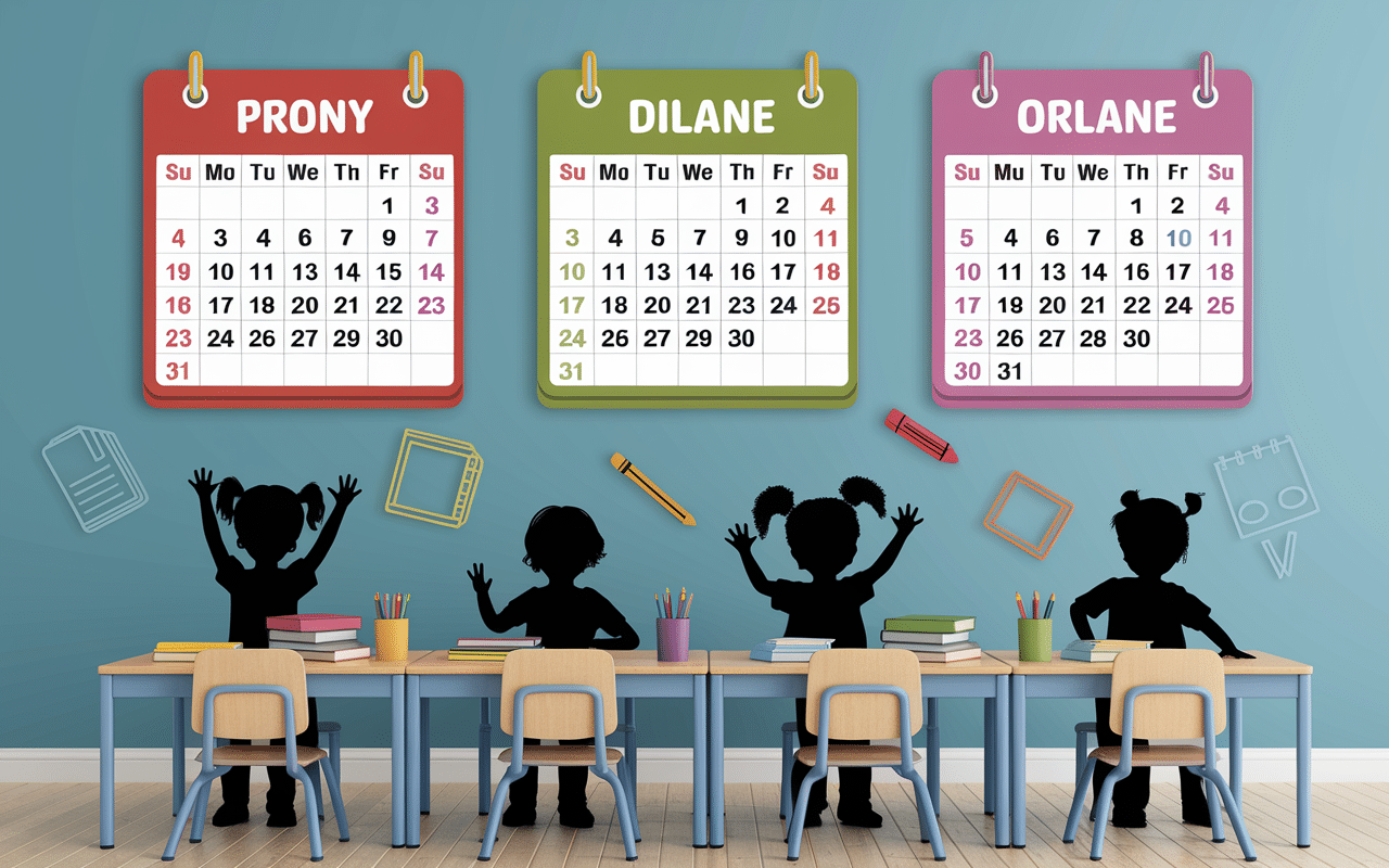 tableau calendrier scolaire 2025 2026 algerie enfants classe