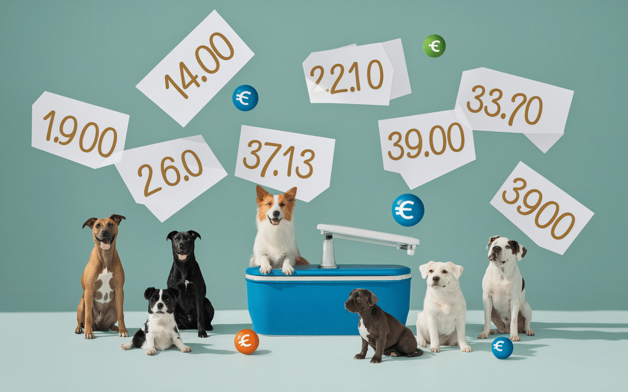Tableau salaire toiletteur canin avec montants et euros