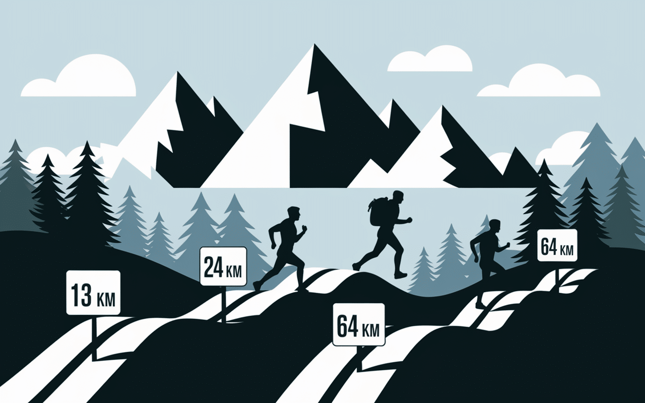 Coureurs sur sentiers Black Mountain Trail 2025 comparatif parcours