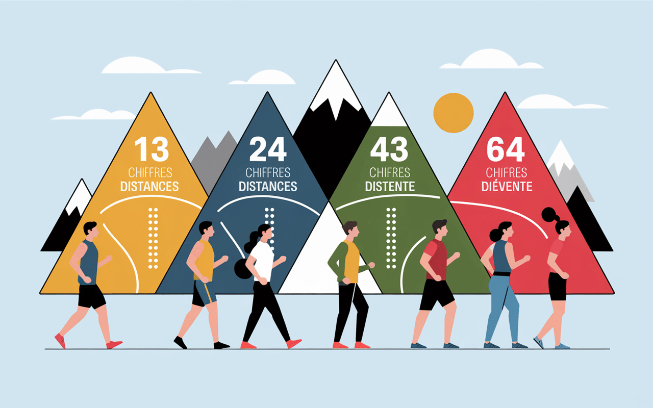 Tableau parcours Black Mountain Trail 2025 avec distances et liste d'attente