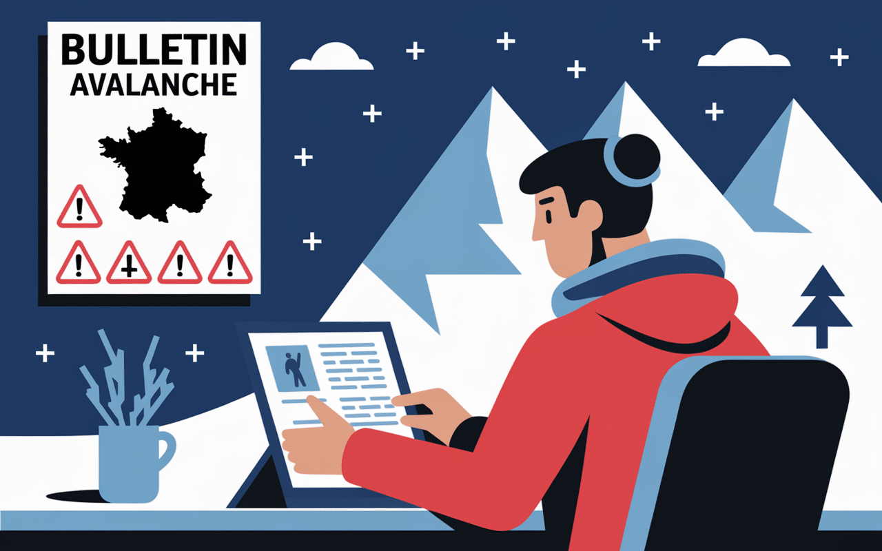 Bulletin avalanche carte massifs neige pictogramme