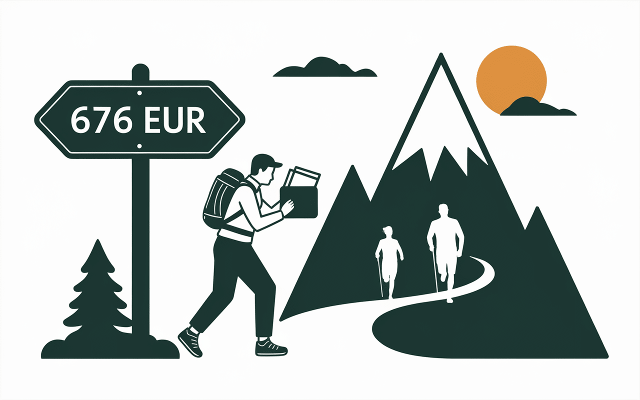 Adultes panneau sentier montant carte de trail obligatoire