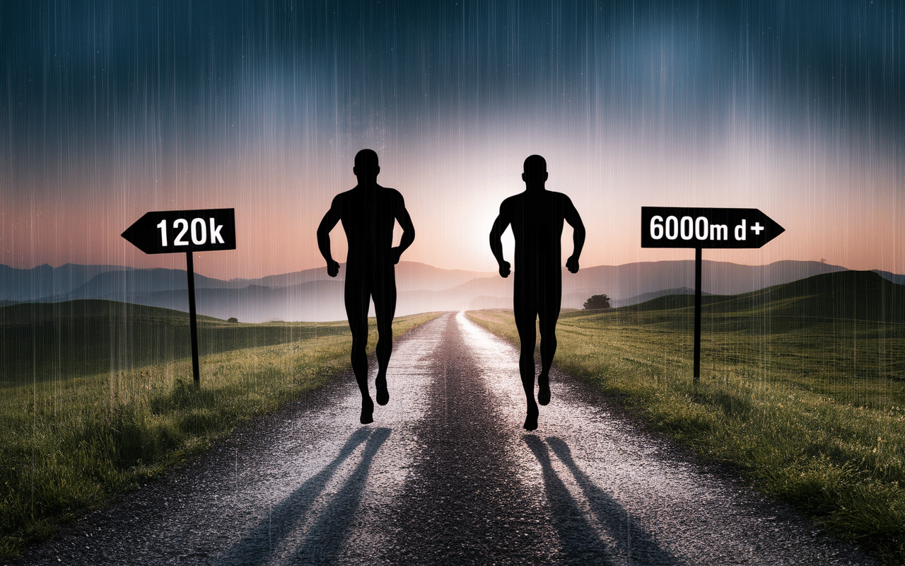 Duel Kilian Jornet Walmsley trail 120K Toscane pluie