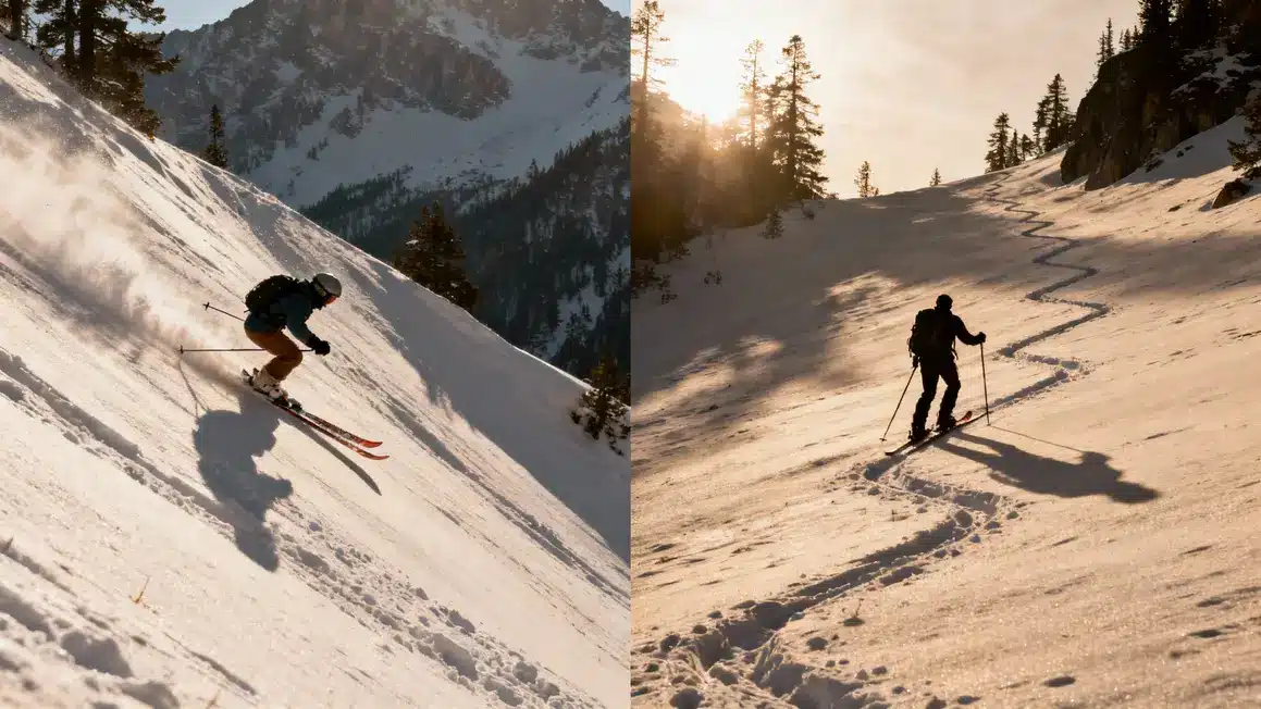 descente freeride montée ski de randonnée