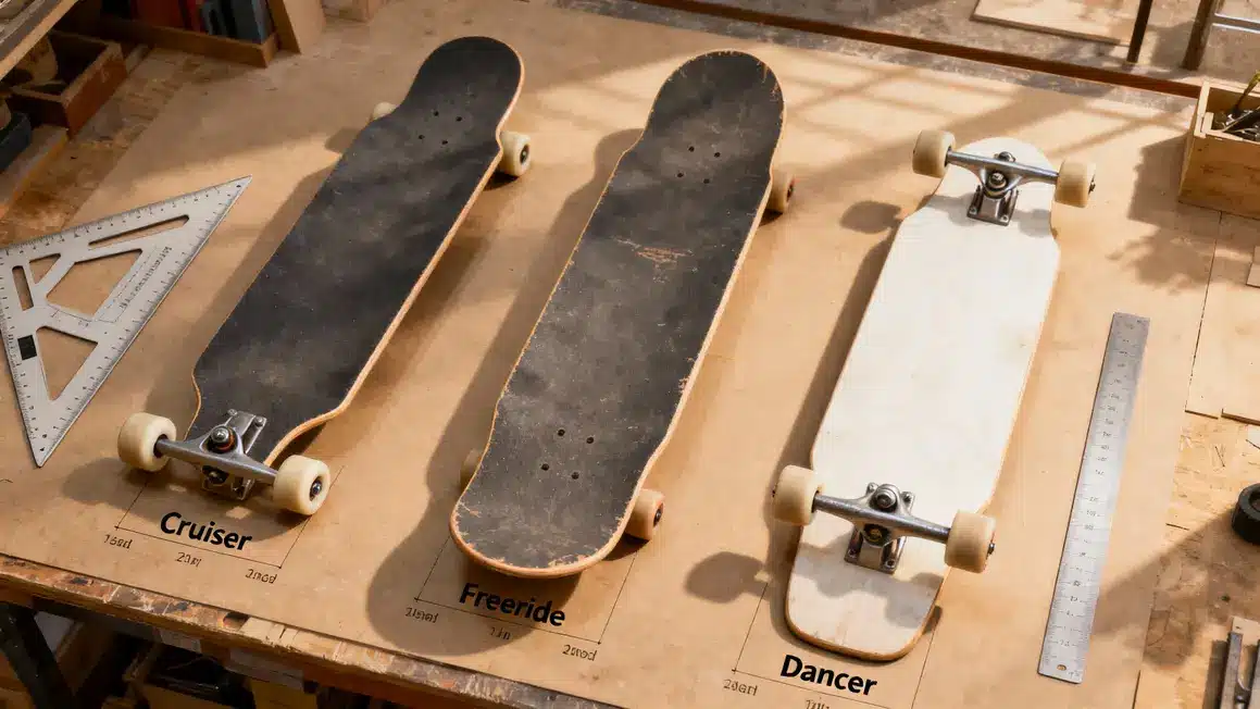 Shapes et dimensions classiques longboard DIY debutant