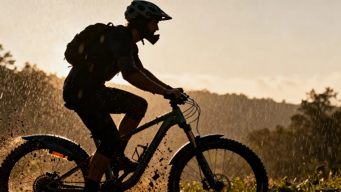 vtt garde boue protege rider et velo