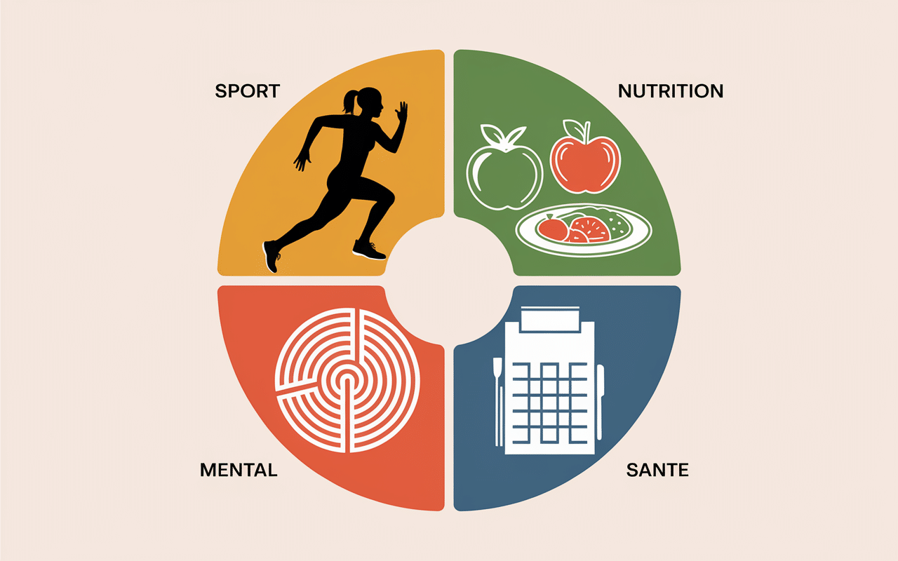 sportrip illustration cercle sport nutrition sante mental