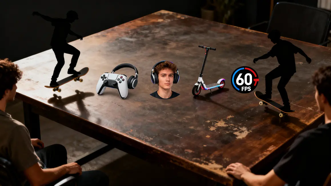 critères jeu trottinette PS4 tableau icones accessoires tricks
