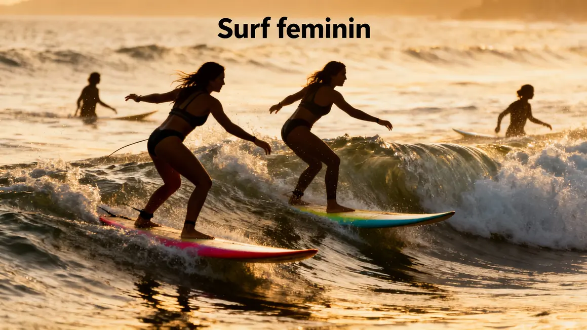 Surfeuses dynamiques vague evolution surf feminin